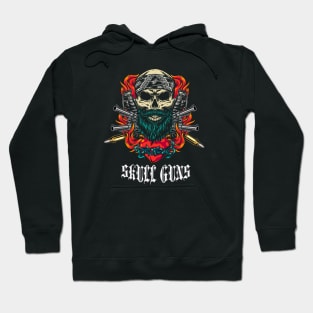 Skull And Shoot Gun Vintage Hoodie